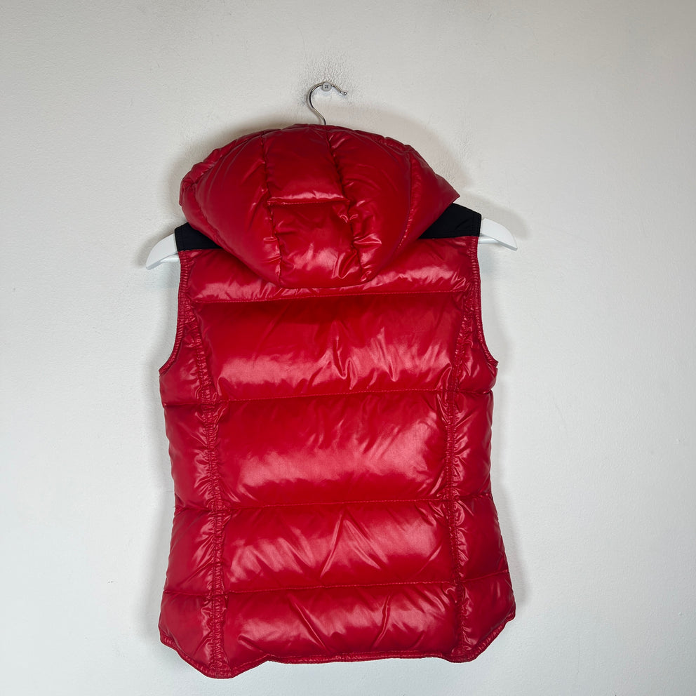 Moncler Red Plaid Liberation Puffer Vest Size 00