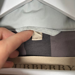 Burberry Brit Teal Rain Button-Up Jacket Size Medium