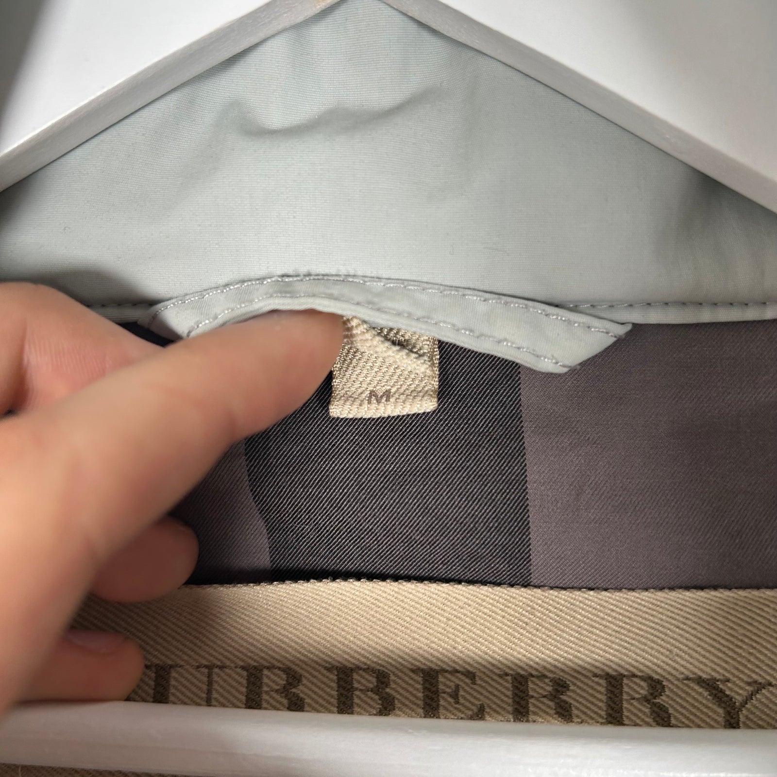 Burberry Brit Teal Rain Button-Up Jacket Size Medium