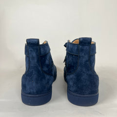 Christian Louboutin Navy Louis Orlato High-Top Sneaker Size 40