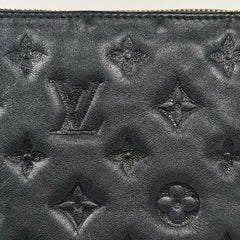 Louis Vuitton Black Lambskin Embossed Coussin BB Bag