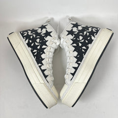 Amiri Black/White Stars Court High-Top Sneaker Size 41