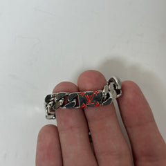 Louis Vuitton Silver Mosaic Bracelet Size 8