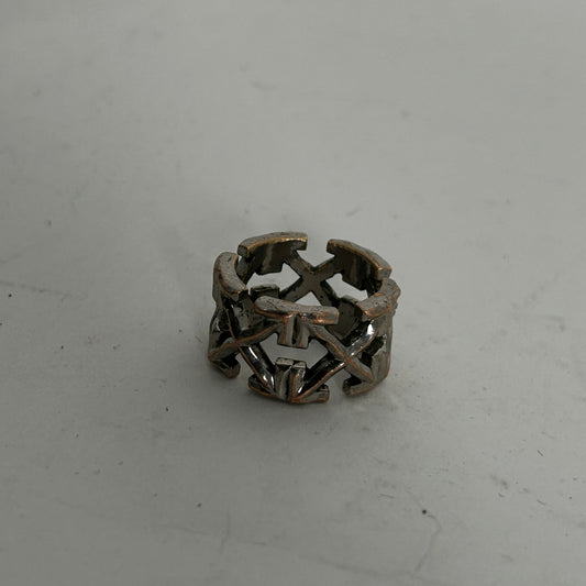 Off-White 'Arrows' Silver Ring