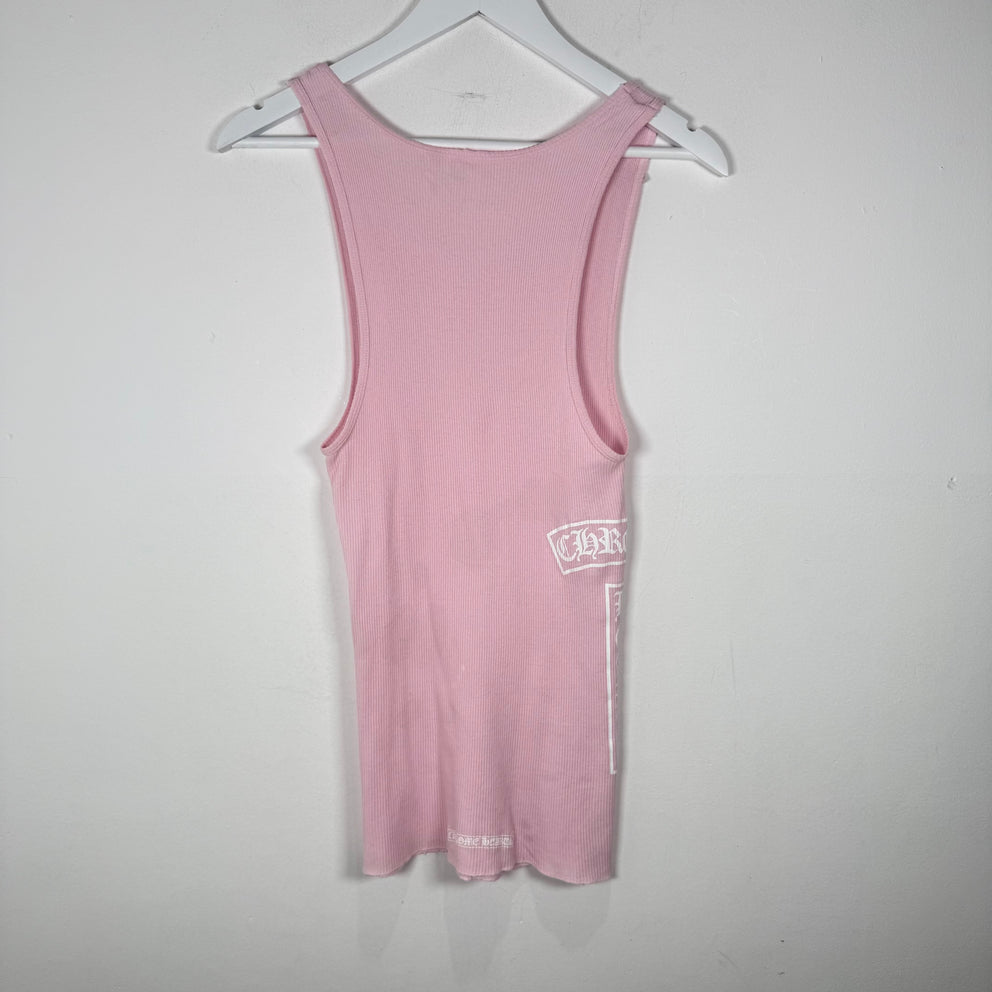 Chrome Hearts Pink T-Bar Tank-Top Size M
