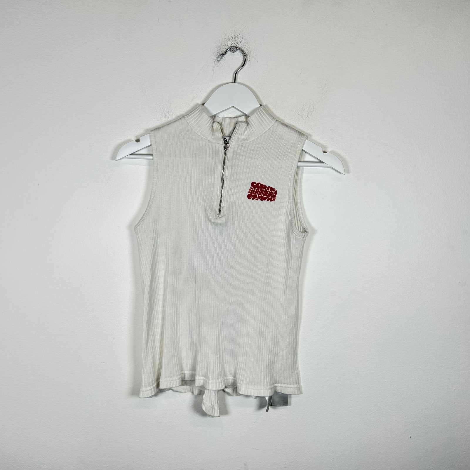 Hysteric Glamour White Printed Logo Tank Top