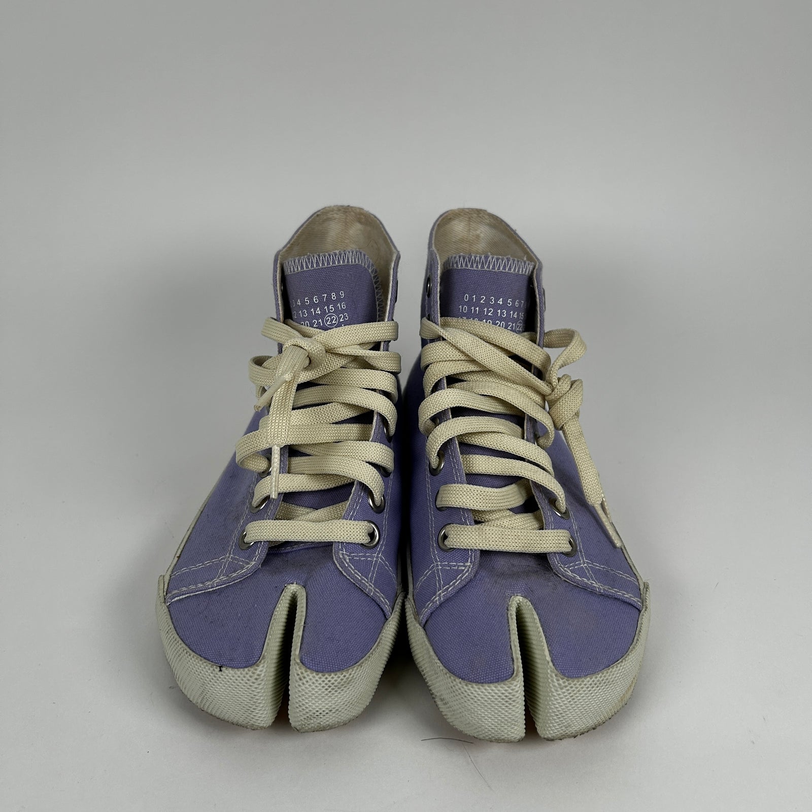 Maison Margiela Purple Canvas Tabi High-Top Sneakers Size 36