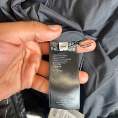 Balenciaga Black/Grey All Over Logo Puffer Jacket Size 54