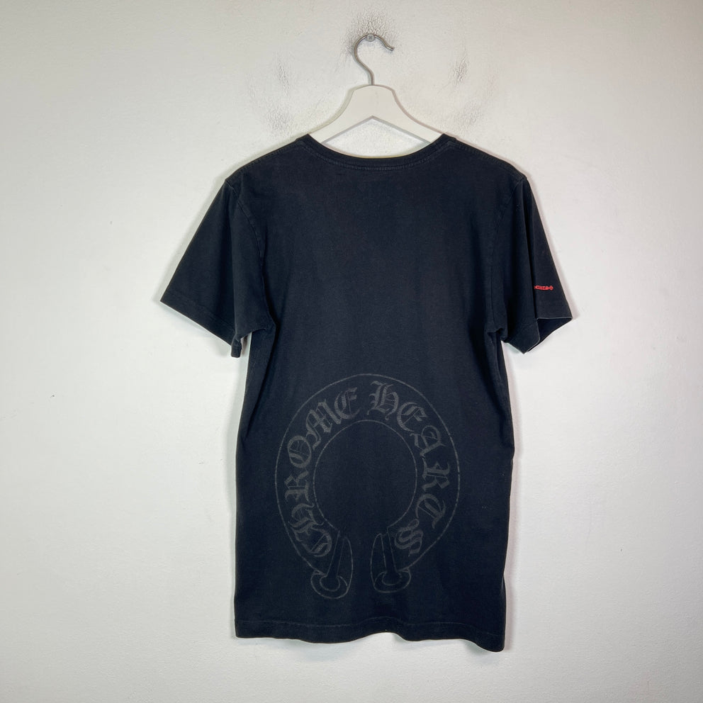 Chrome Hearts Black/Red Vintage Horseshoe Logo Pocket T-Shirt Size M