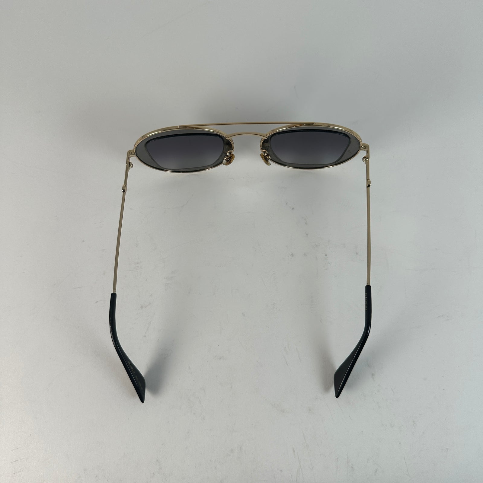 Gucci Gold Frame Circle Lense Glasses