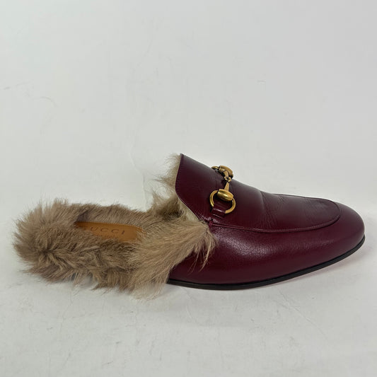 Gucci Princetown Horsebit Fur Mules