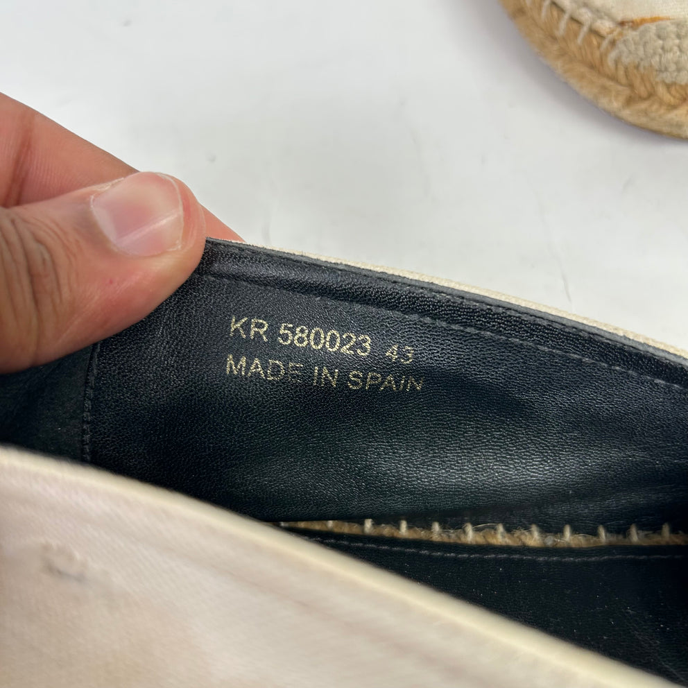 Saint Laurent Canvas Signature Embroidered Espadrilles