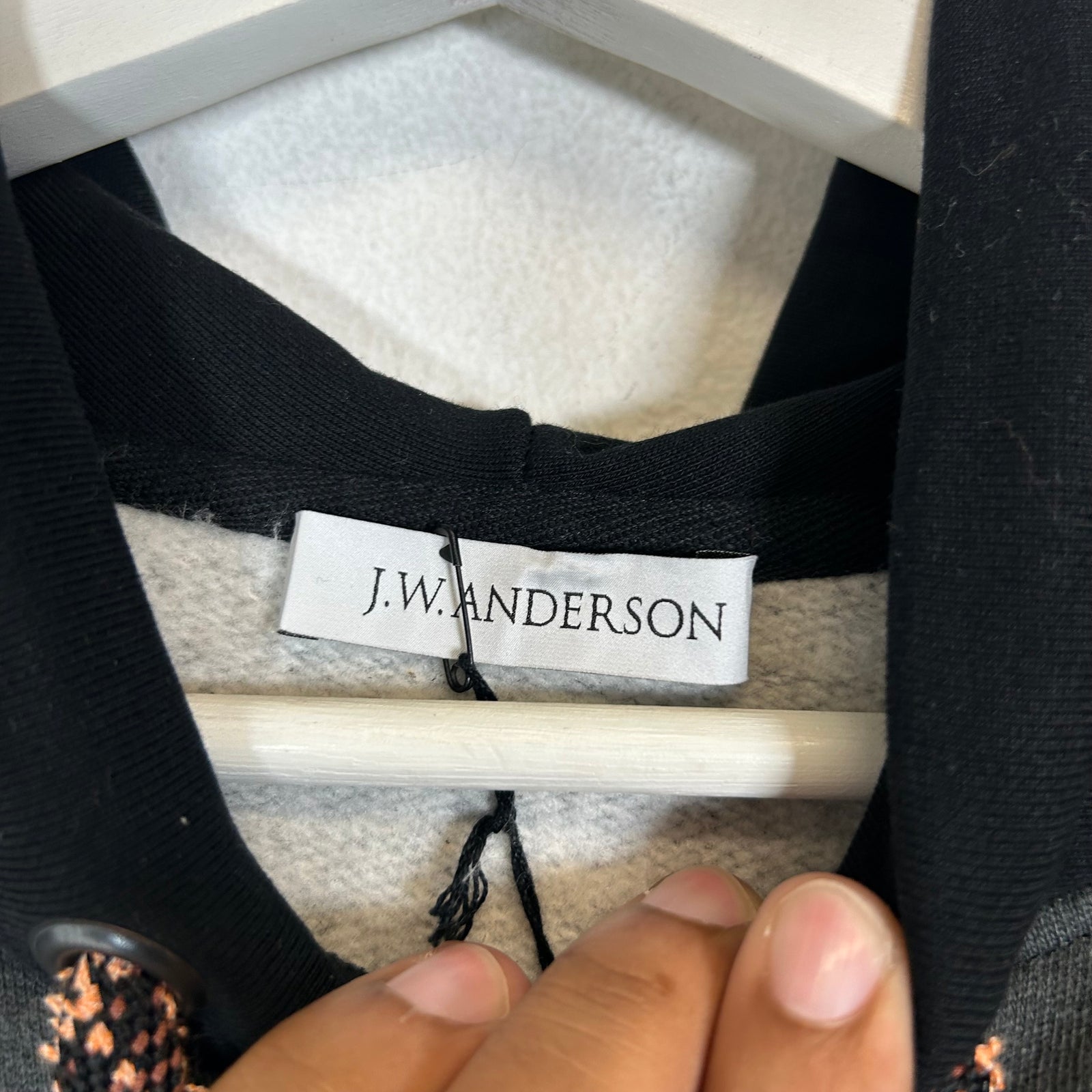 JW Anderson Flower Print Striped Hoodie Size M