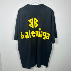 Balenciaga Black 'Tape' T-Shirt Size L
