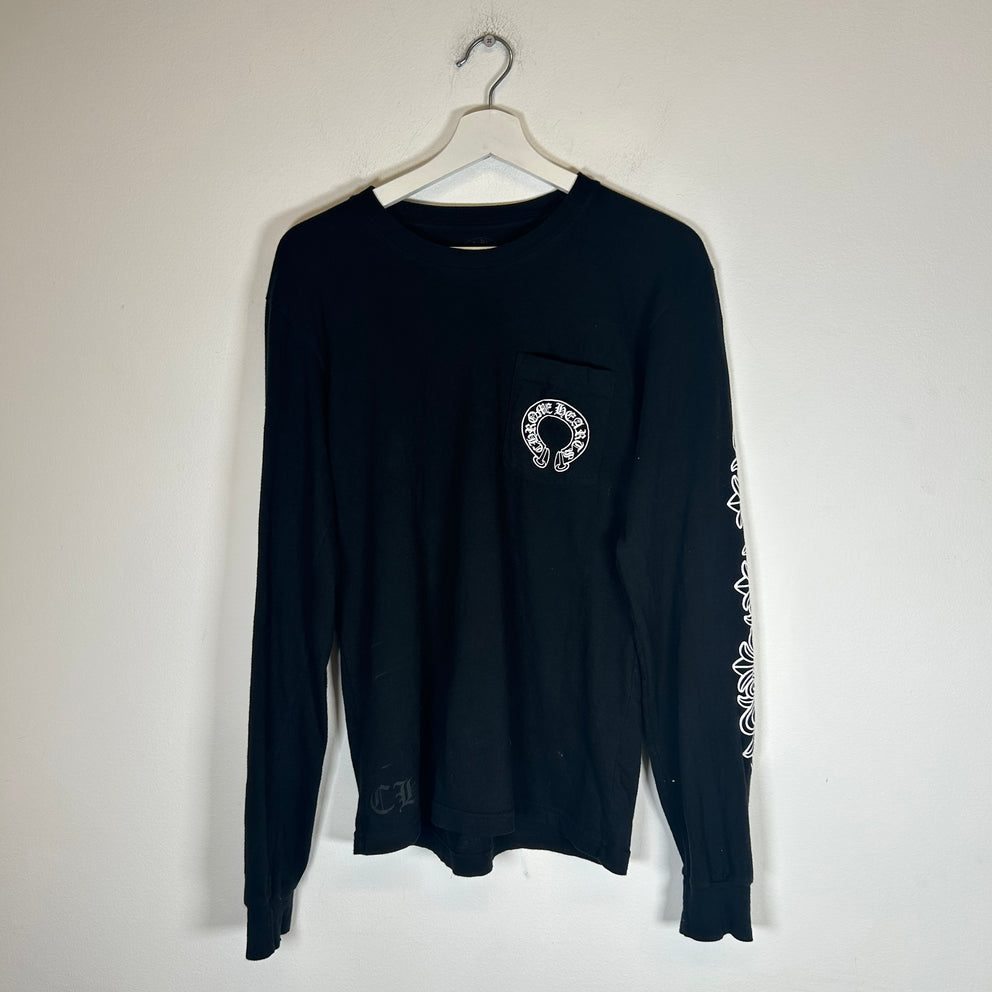 Chrome Hearts Black Horseshoe Longsleeve Size M