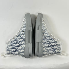 Dior B23 Blue/Grey Oblique Transparent High Top Sneaker Size 43