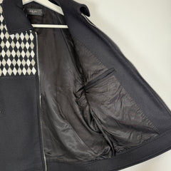 Amiri Black Embroidered Diamond MA Work Jacket Size 50