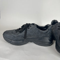 Gucci GG Black Rhyton Sneaker Size 11