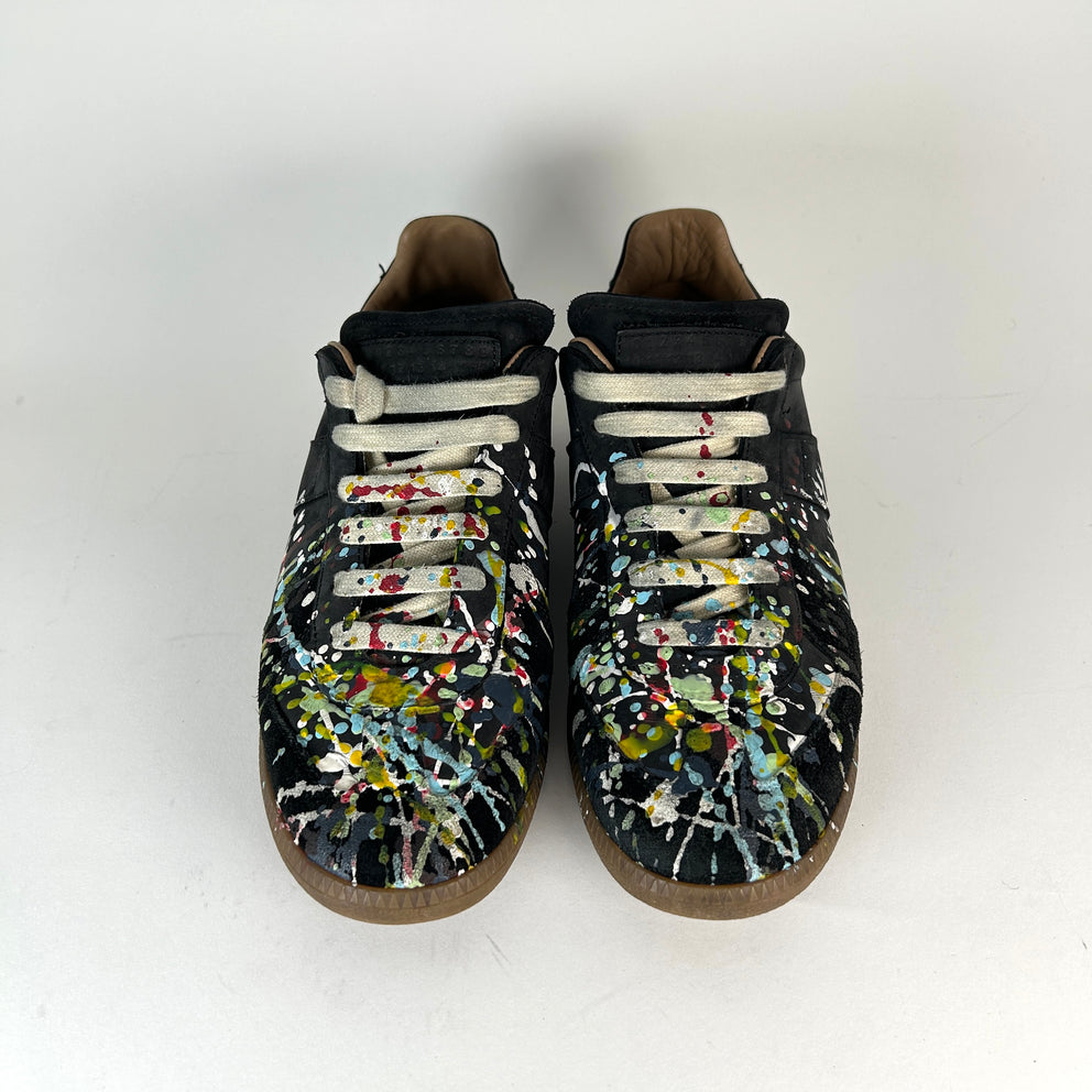 Maison Margiela Black Paint Splatter Gat Size 41