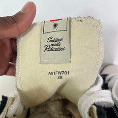 Maison Mihara Yasuhiro Black/White Peterson OG Sole Canvas High-Top Sneaker Size 45