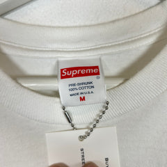 Supreme White 'Play Dead' T-Shirt Size M