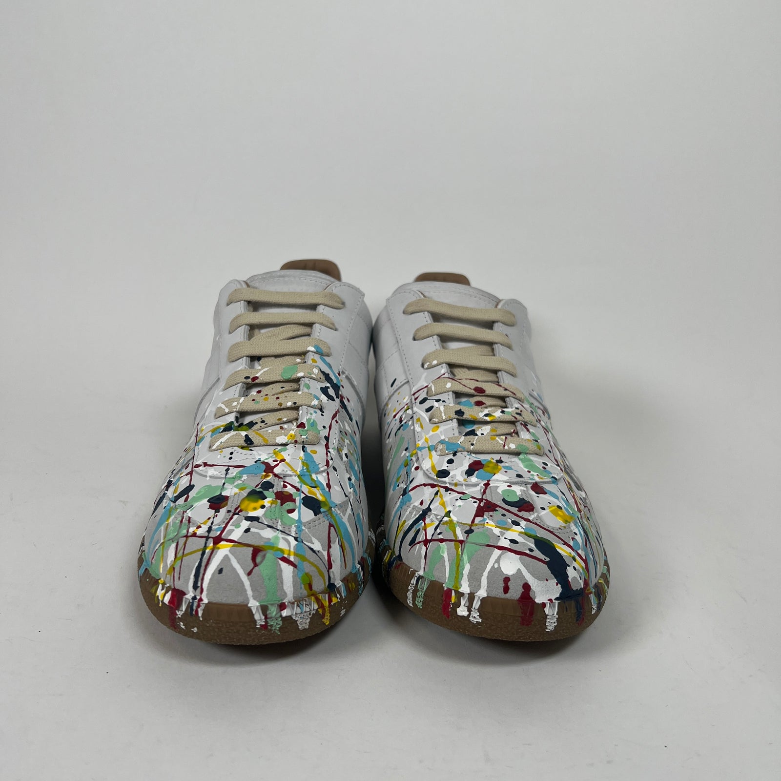 Maison Margiela White Paint Splatter Gats Size 44