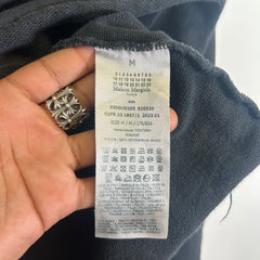 Maison Margiela Black Embroidered Numbers Logo Hoodie Size M