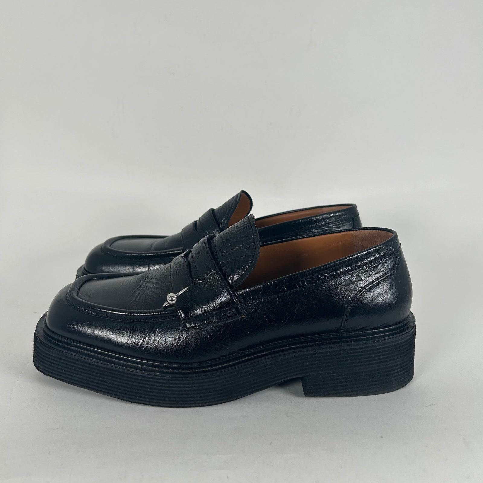 Marni Pierced Leather Platform Loafer Size 11