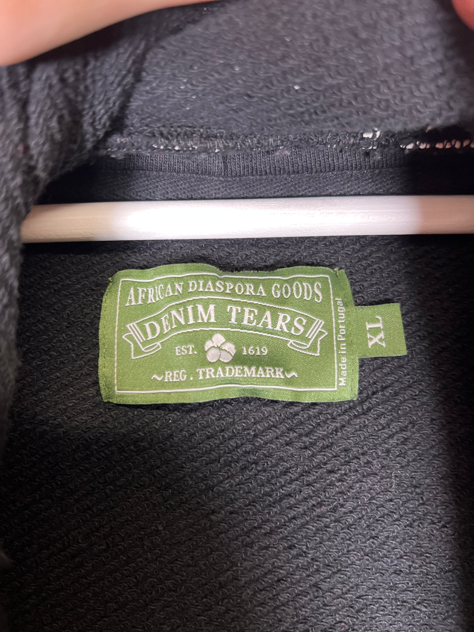 Denim Tears Black Wreath Hoodie Size XL