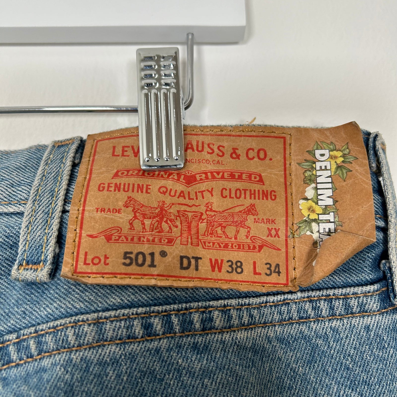 Denim Tears Rhinestone Lightwash Jeans Size 38x34