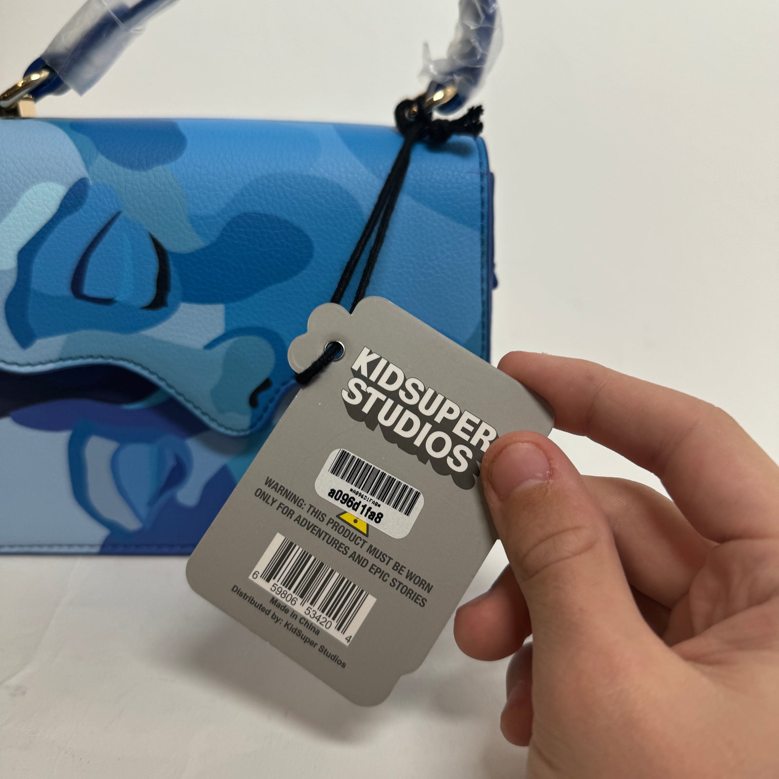Kid Super Blue Kissing Bag