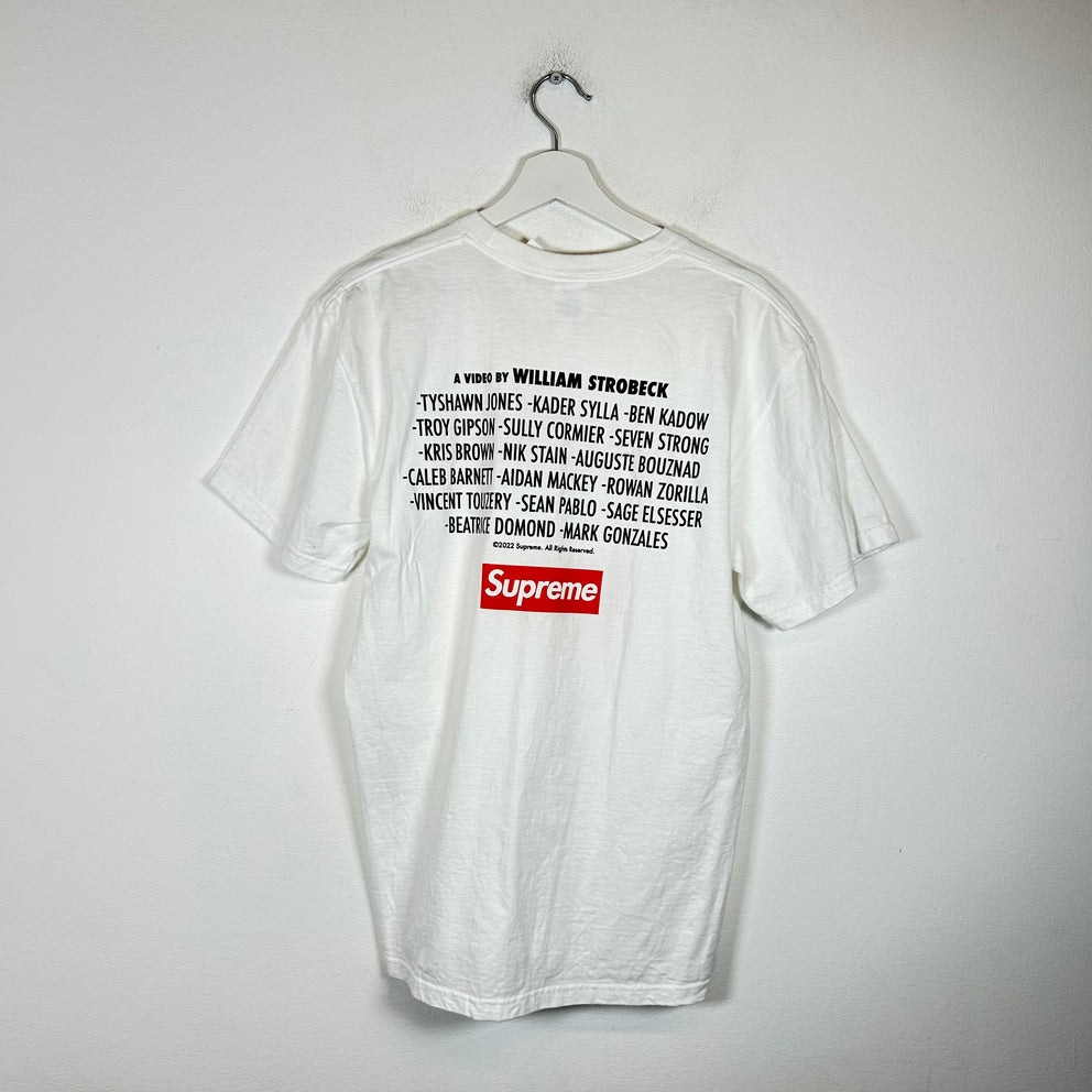 Supreme White 'Play Dead' T-Shirt Size M