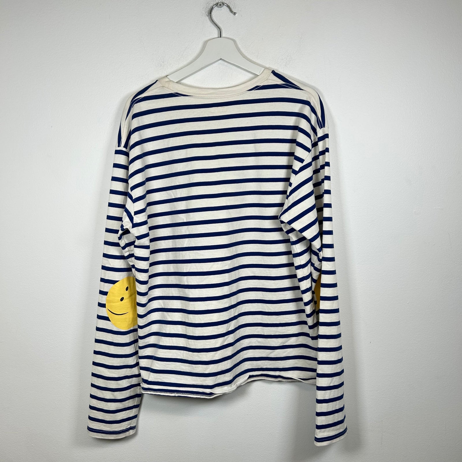 Kapital Navy Border Smile Longsleeve Tee Size 5
