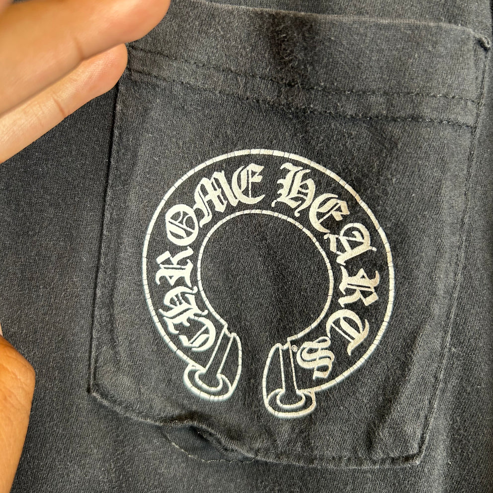 Chrome Hearts Black Horseshoe Floral Longsleeve Size XL