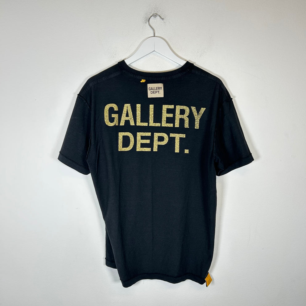 Gallery Dept Black Reversible French Logo T-shirt Size M