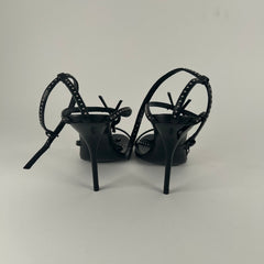 Saint Laurent Black Studded Cassandra 110 Size 36.5