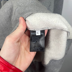 Balenciaga Paris Embroidered Grey Crewneck Size L