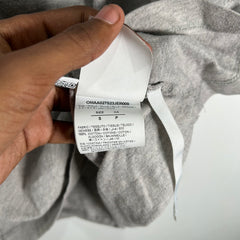 Off-White Faces Graphic Grey T-Shirt Size S
