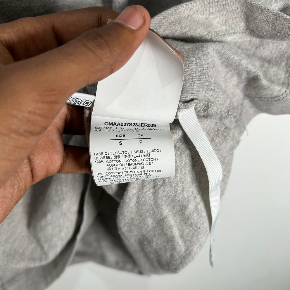 Off-White Faces Graphic Grey T-Shirt Size S