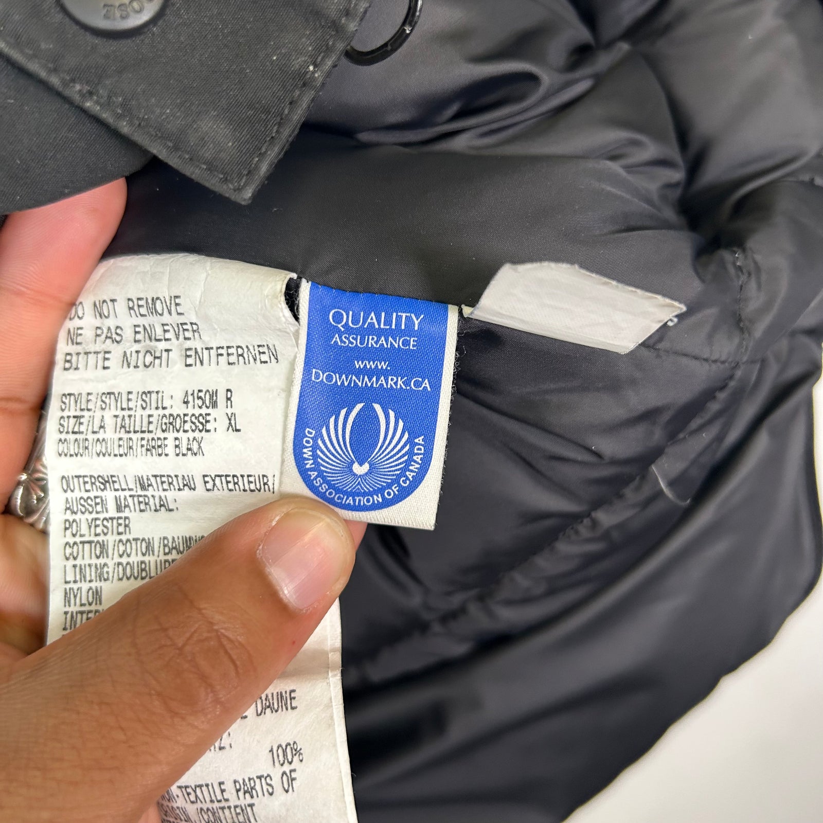 Canada Goose Black Down Puffer Vest Size XL
