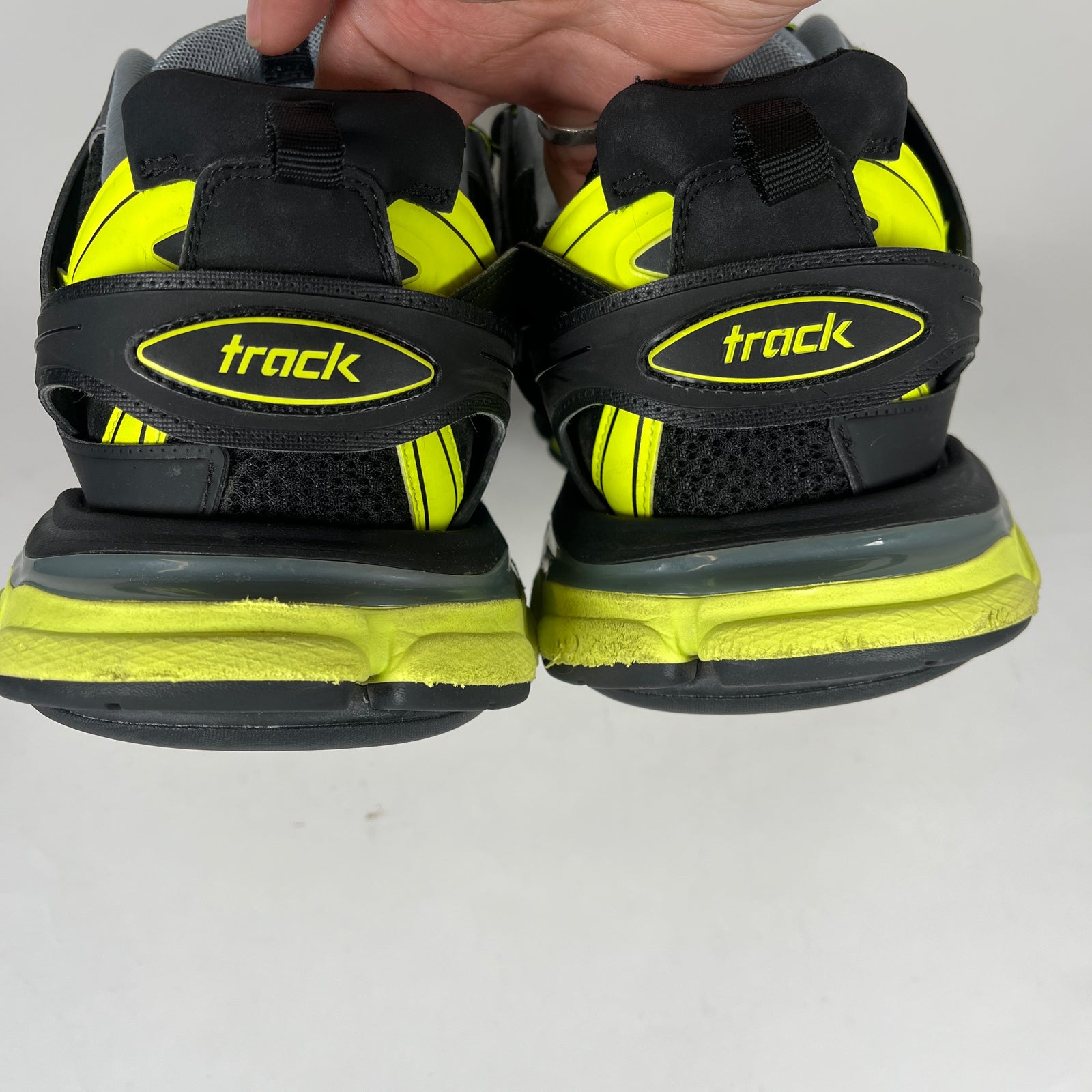 Balenciaga Black/Neon Yellow Track Sneakers Size 46