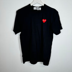 CDG Play Heart Black T-shirt Size M
