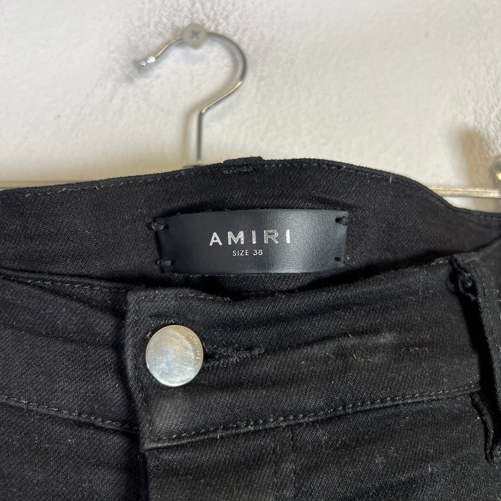 Amiri MX2 Biker Leather Patch Jeans