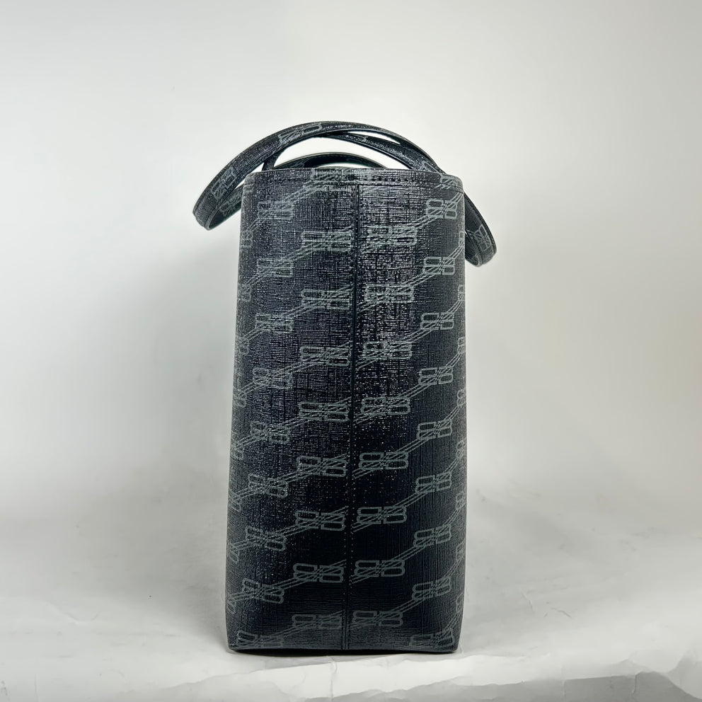 Balenciaga Black BB Monogram Tote Bag