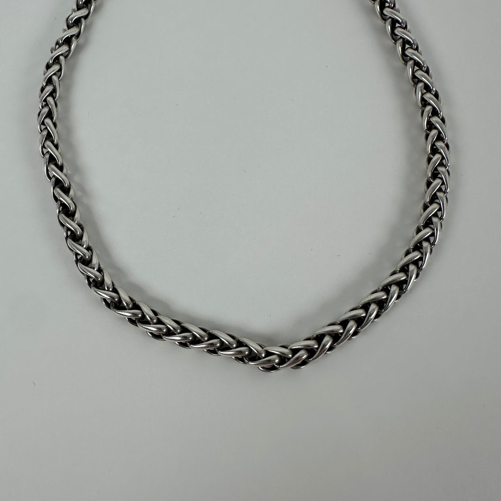 David Yurman Wheat Chain 14k Wallet Clasp Necklace
