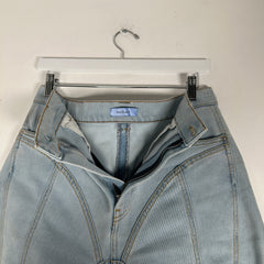 Mugler Spiral Mesh Cut Out Jeans Size 44