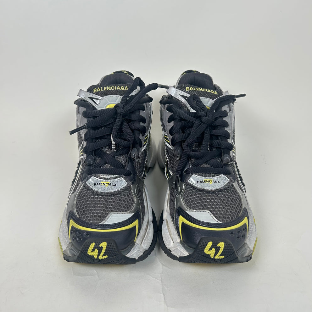 Balenciaga Grey/Yellow Runner Size 42
