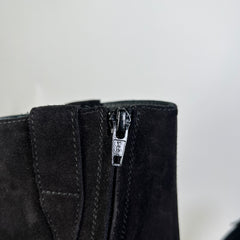 Saint Laurent Black Jodhpur Suede Boots Size 45