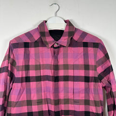 Rick Owens Hot Pink / Fuchsia Plaid Flannel Size 48