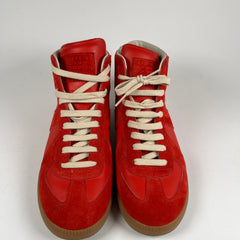 Maison Margiela Red Orange Mid Top Gats Size 43
